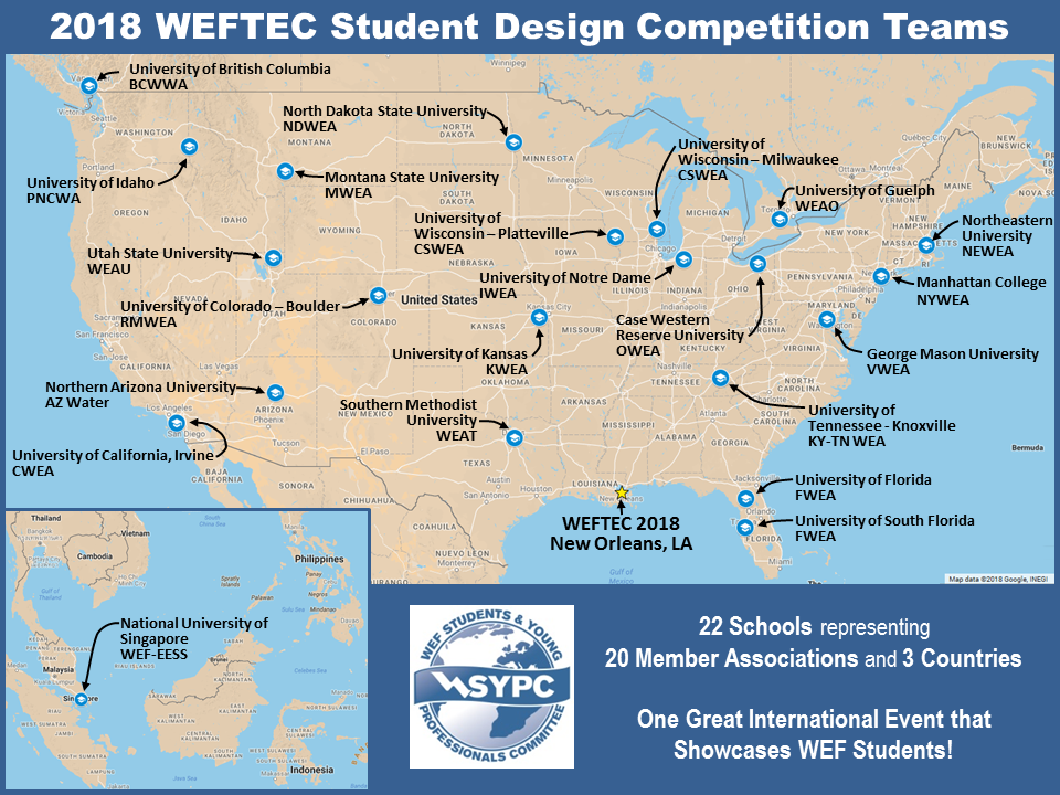 2018 Student Design competition team map