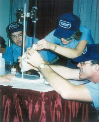 Contestants competing during the first Operations Challenge in 1987