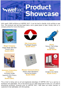 WEFTEC Product Showcase Sample
