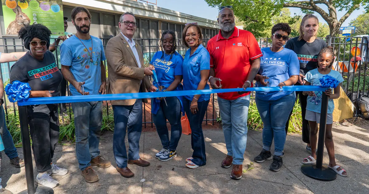WEF Community Service Project Creates Green Infrastructure at Chicago School