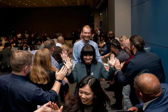 Image of the Water Leadership Institute Class of 2025 celebrating