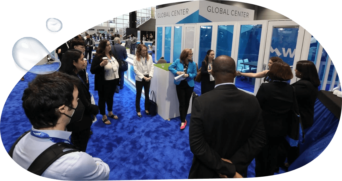 Image of a group of people at the Global Center at WEFTEC
